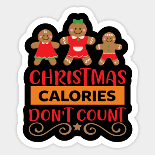 Christmas Calories don't count Sticker